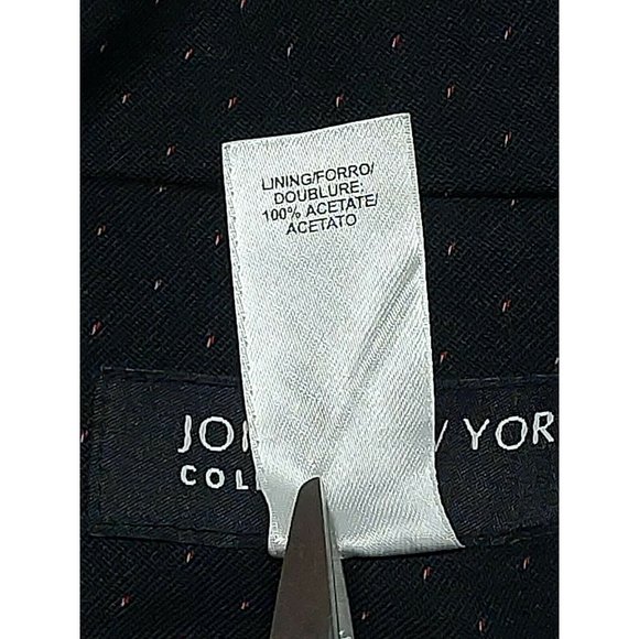 Jones New York collection 10 blazer black pink polka button front collar stretch - Picture 7 of 9